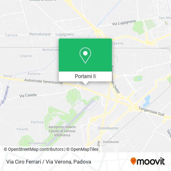 Mappa Via Ciro Ferrari / Via Verona