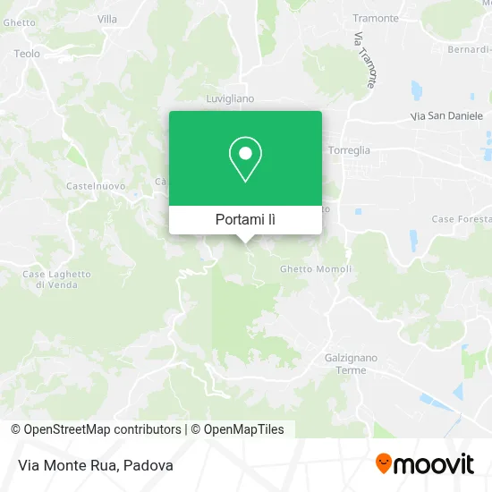 Mappa Via Monte Rua