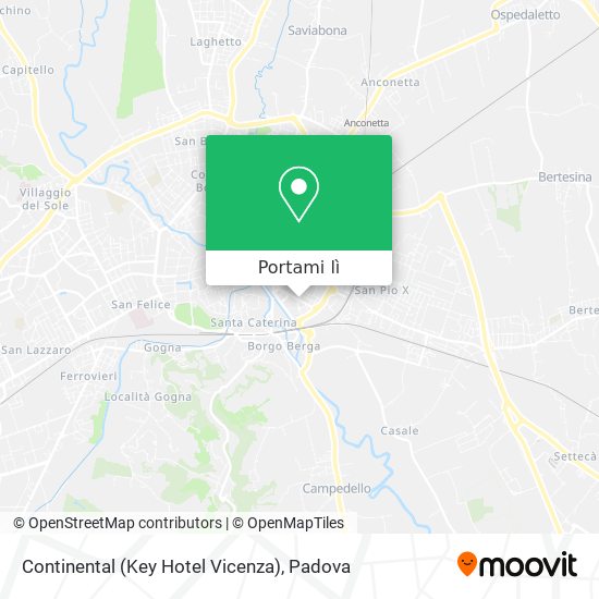 Mappa Continental (Key Hotel Vicenza)