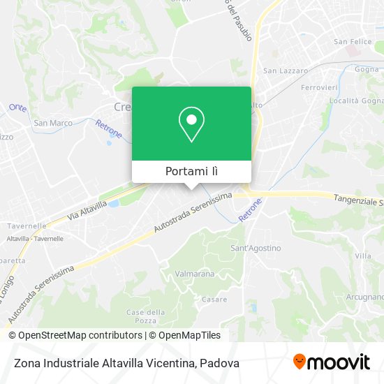 Mappa Zona Industriale Altavilla Vicentina