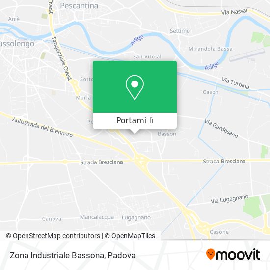 Mappa Zona Industriale Bassona
