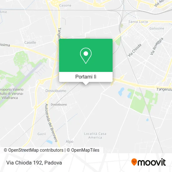 Mappa Via Chioda 192