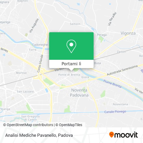 Mappa Analisi Mediche Pavanello