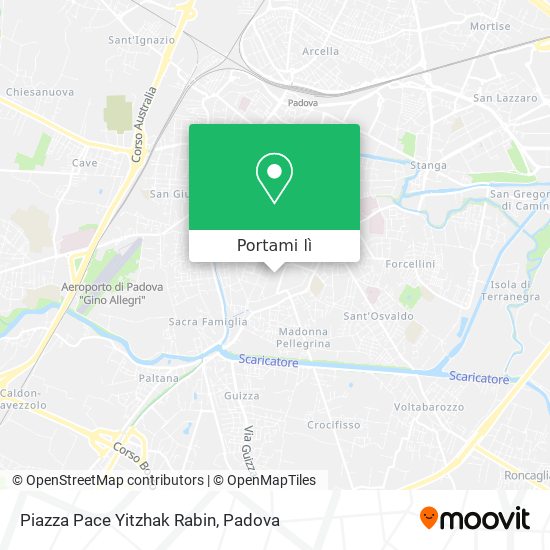 Mappa Piazza Pace Yitzhak Rabin