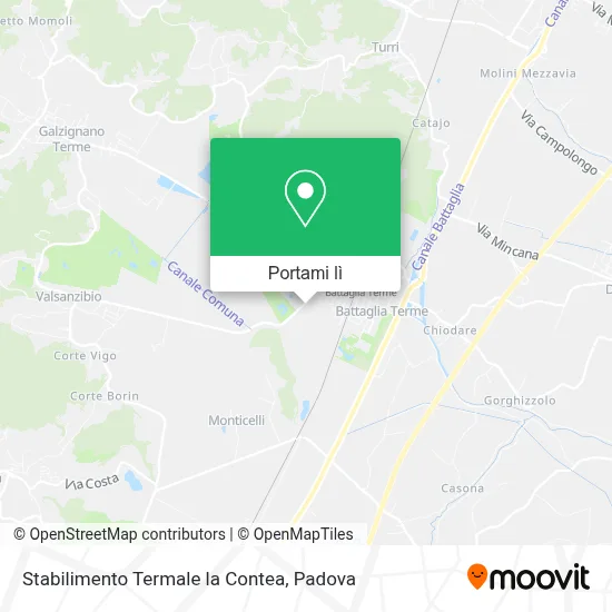 Mappa Stabilimento Termale la Contea