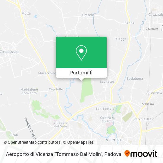 Mappa Aeroporto di Vicenza “Tommaso Dal Molin”