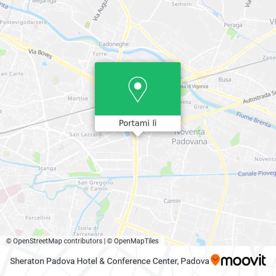 Mappa Sheraton Padova Hotel & Conference Center