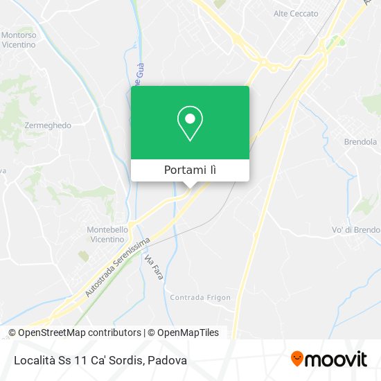 Mappa Località Ss 11 Ca' Sordis