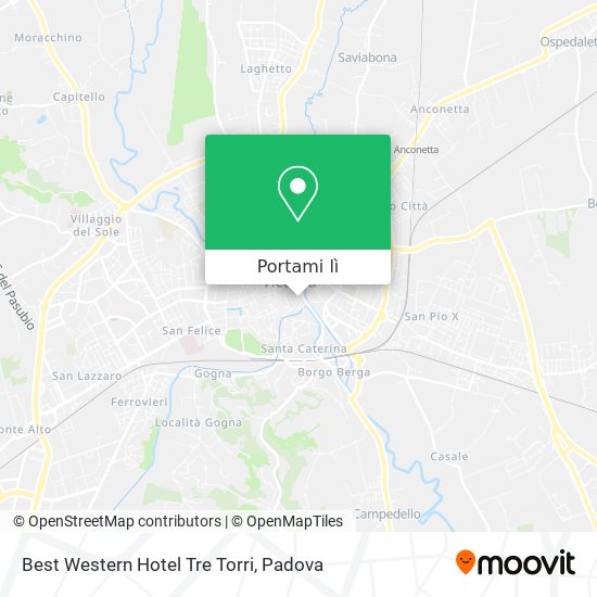 Mappa Best Western Hotel Tre Torri