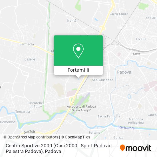 Mappa Centro Sportivo 2000 (Oasi 2000 | Sport Padova | Palestra Padova)