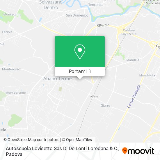 Mappa Autoscuola Lovisetto Sas Di De Lonti Loredana & C.