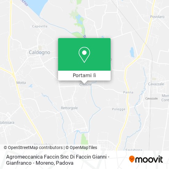 Mappa Agromeccanica Faccin Snc Di Faccin Gianni - Gianfranco - Moreno