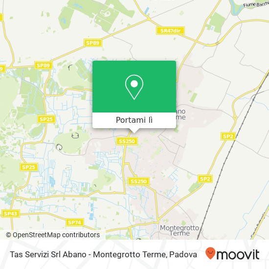 Mappa Tas Servizi Srl Abano - Montegrotto Terme