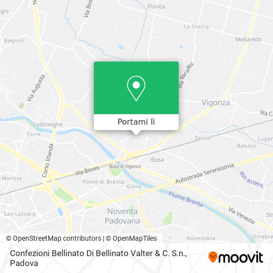 Mappa Confezioni Bellinato Di Bellinato Valter & C. S.n.