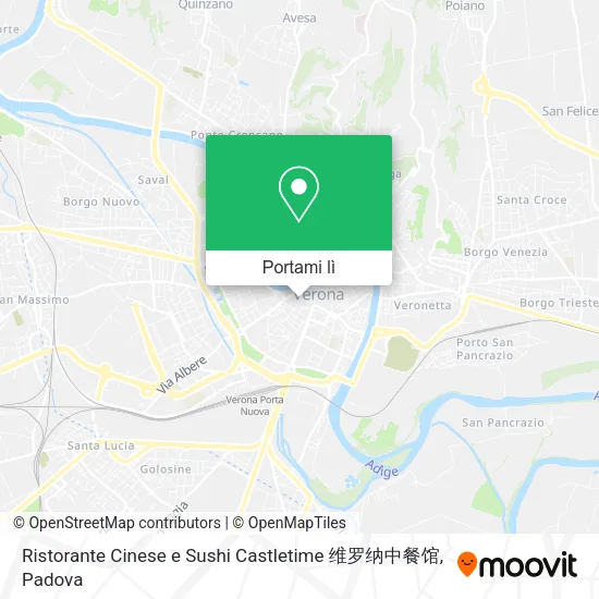 Mappa Ristorante Cinese e Sushi Castletime 维罗纳中餐馆