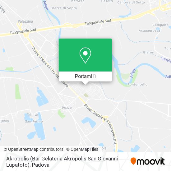Mappa Akropolis (Bar Gelateria Akropolis San Giovanni Lupatoto)