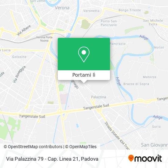 Mappa Via Palazzina 79 - Cap. Linea 21