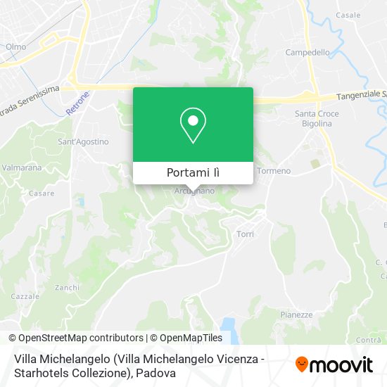 Mappa Villa Michelangelo (Villa Michelangelo Vicenza - Starhotels Collezione)