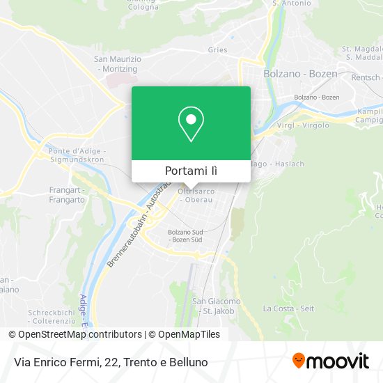 Mappa Via Enrico Fermi, 22
