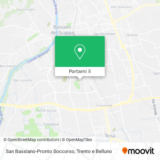 Mappa San Bassiano-Pronto Soccorso