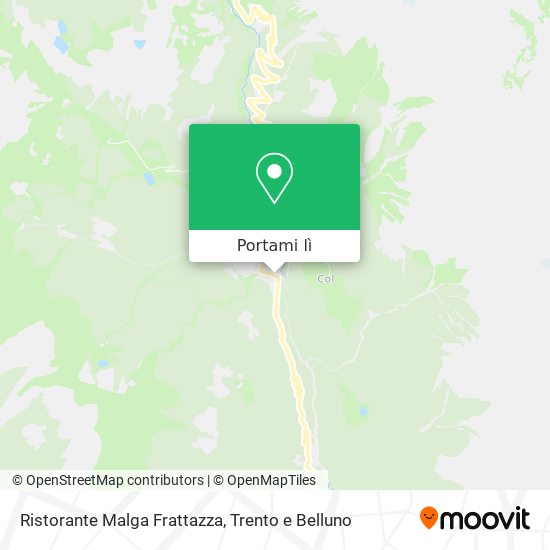 Mappa Ristorante Malga Frattazza