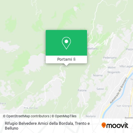 Mappa Rifugio Belvedere Amici della Bordala