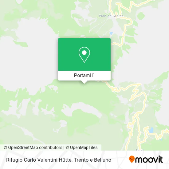 Mappa Rifugio Carlo Valentini Hütte