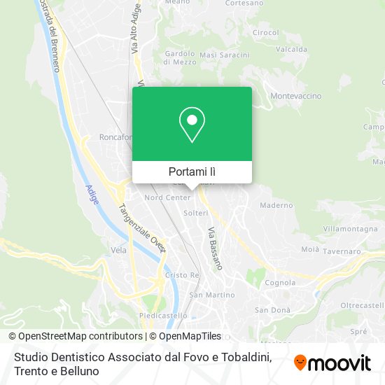 Mappa Studio Dentistico Associato dal Fovo e Tobaldini