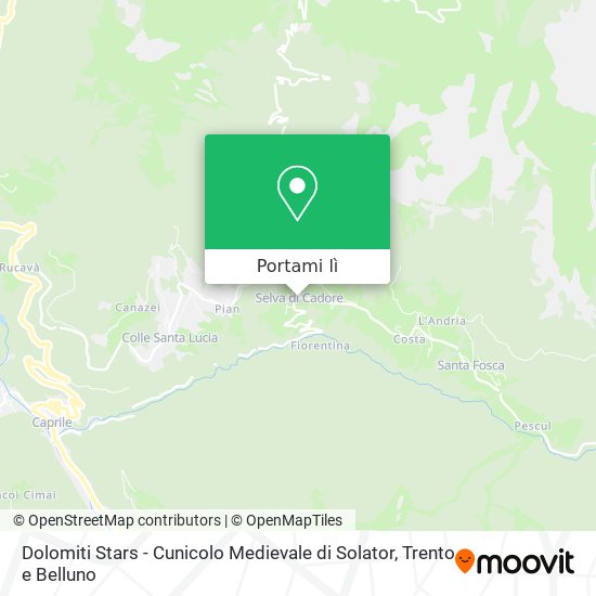 Mappa Dolomiti Stars - Cunicolo Medievale di Solator