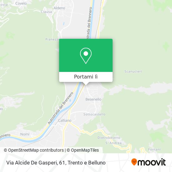 Mappa Via Alcide De Gasperi, 61