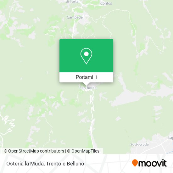 Mappa Osteria la Muda