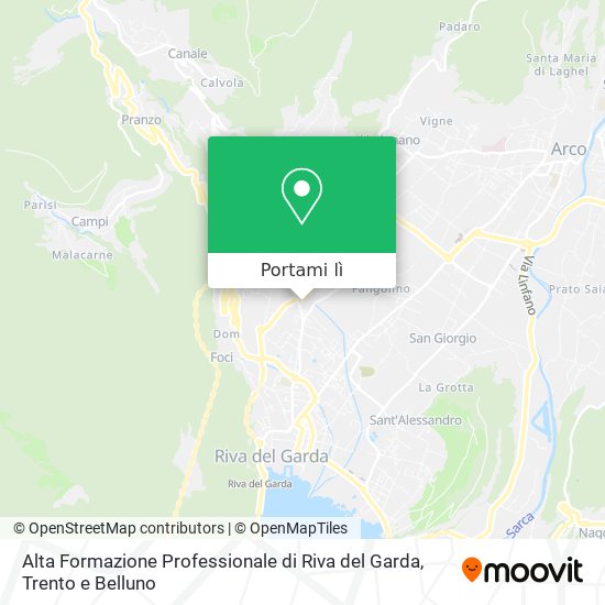 Mappa Alta Formazione Professionale di Riva del Garda