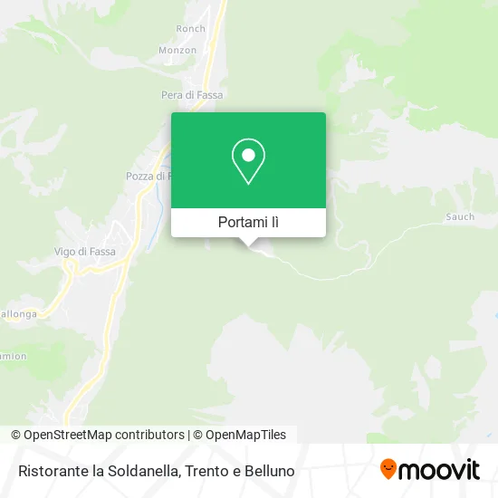 Mappa Ristorante la Soldanella
