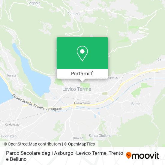 Mappa Parco Secolare degli Asburgo -Levico Terme