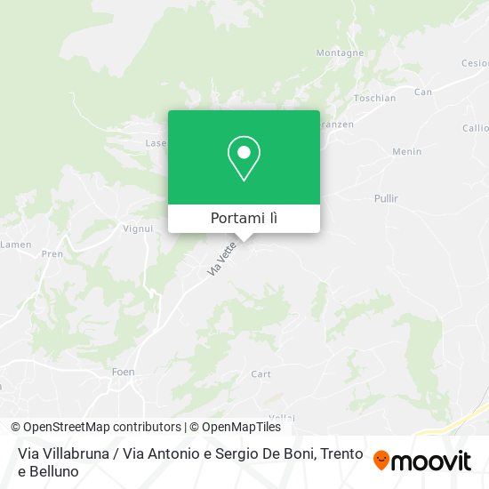 Mappa Via Villabruna / Via Antonio e Sergio De Boni