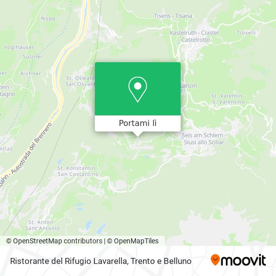 Mappa Ristorante del Rifugio Lavarella
