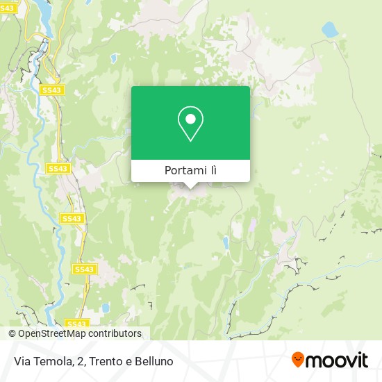 Mappa Via Temola, 2
