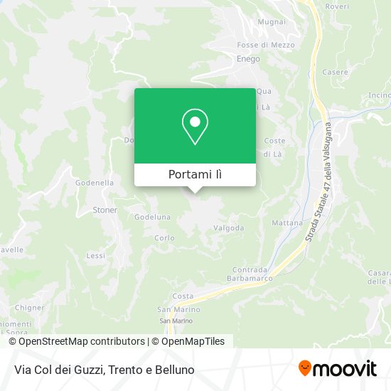 Mappa Via Col dei Guzzi