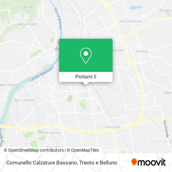 Mappa Comunello Calzature Bassano