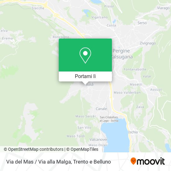 Mappa Via del Mas / Via alla Malga