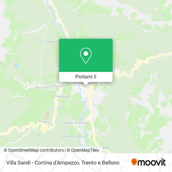 Mappa Villa Sandi - Cortina d'Ampezzo