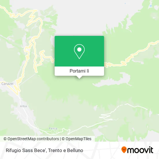 Mappa Rifugio Sass Bece'
