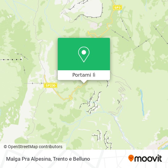 Mappa Malga Pra Alpesina
