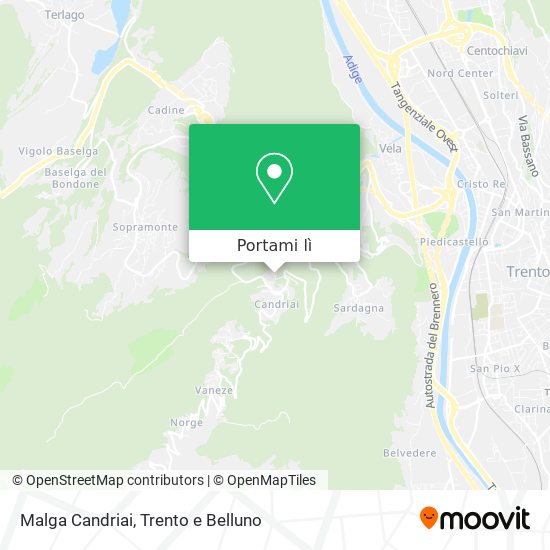 Mappa Malga Candriai