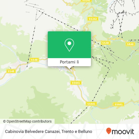 Mappa Cabinovia Belvedere Canazei