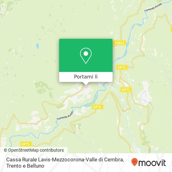 Mappa Cassa Rurale Lavis-Mezzocorona-Valle di Cembra