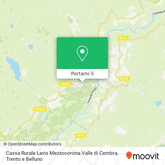 Mappa Cassa Rurale Lavis Mezzocorona Valle di Cembra