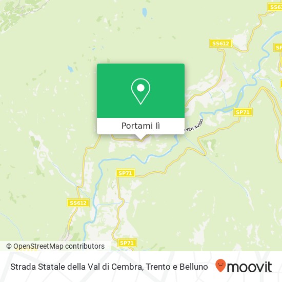 Mappa Strada Statale della Val di Cembra