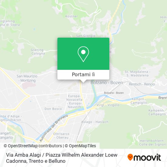 Mappa Via Amba Alagi / Piazza Wilhelm Alexander Loew Cadonna