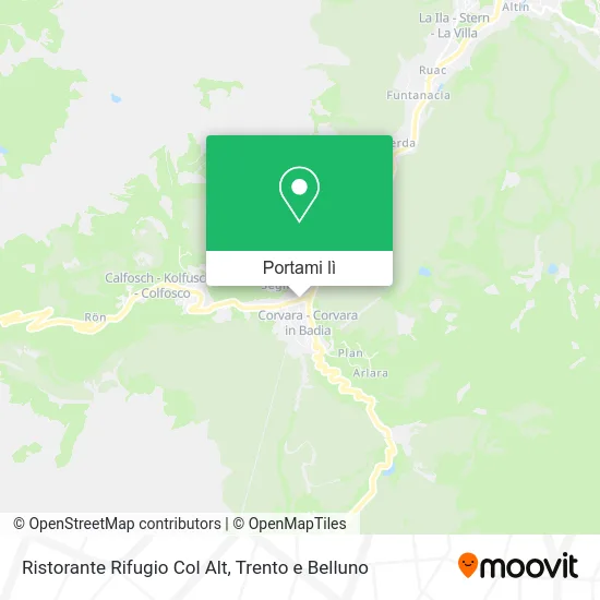Mappa Ristorante Rifugio Col Alt